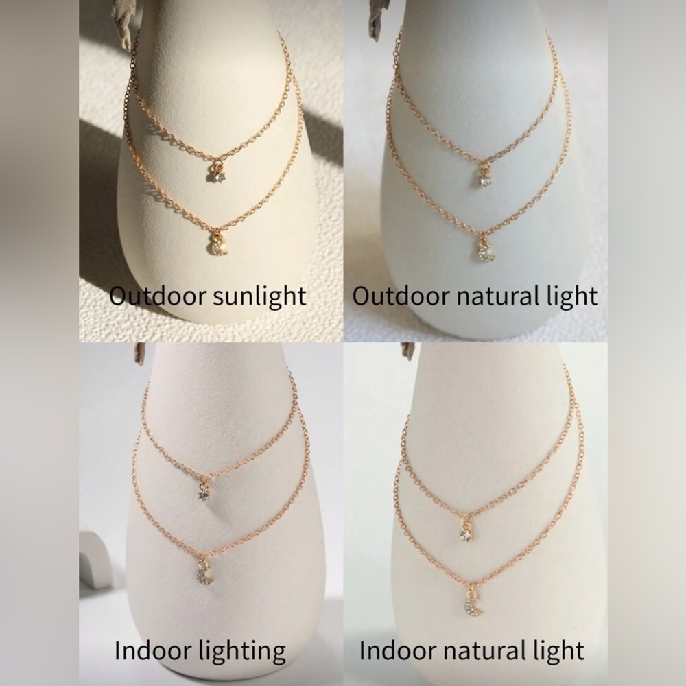 ⚠️Clearance Gold Moon and Star Pendant Necklace - Picture 6 of 6